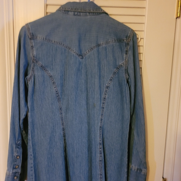 Denim Jean Jacket with Bear Accent - Picture 6 of 6
